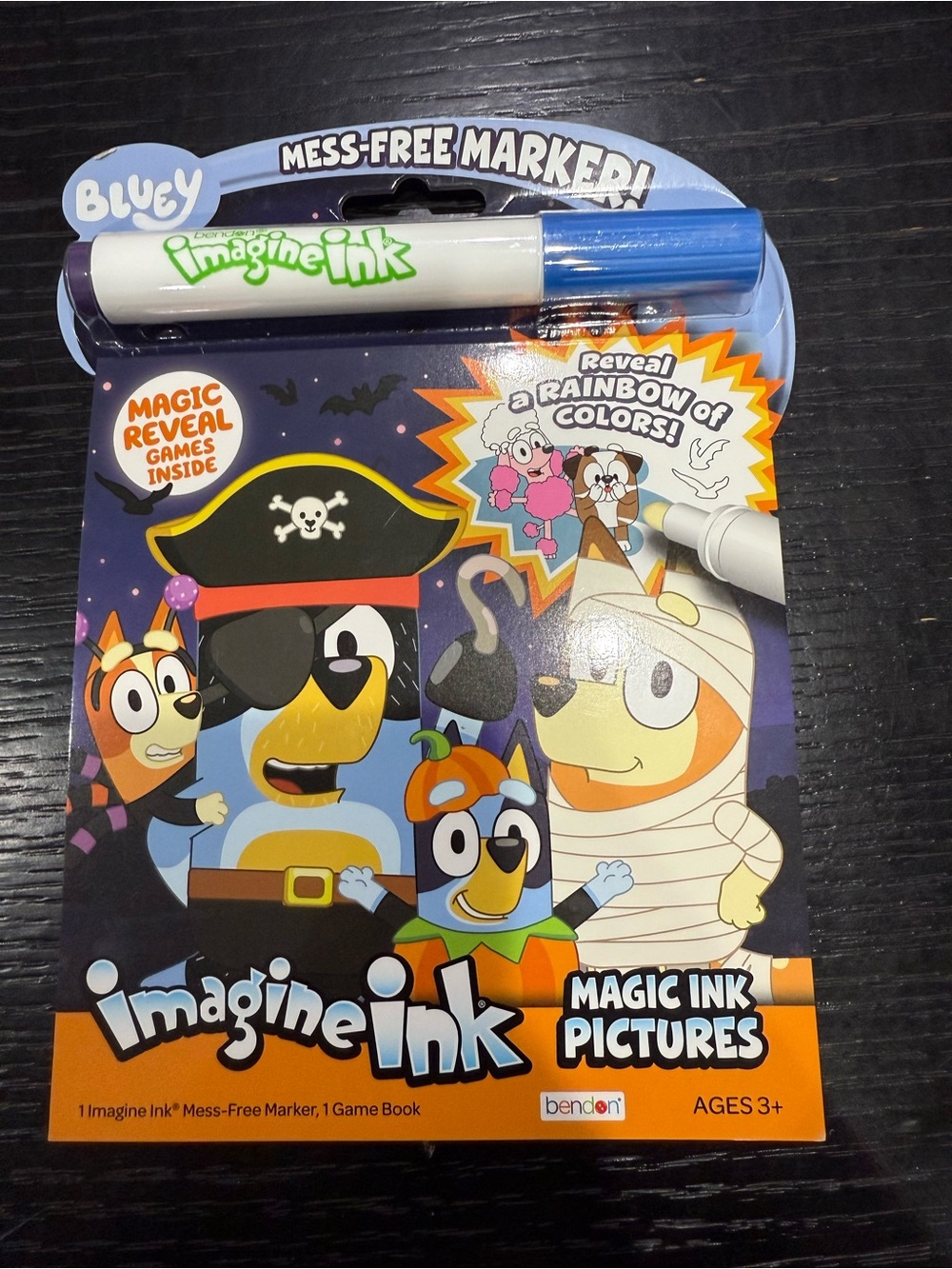 Bluey Imagine Ink Coloring Book with 1 Mess Free Marker